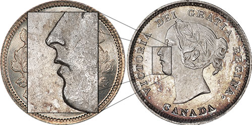 5 cents 1891 - Obverse # 2