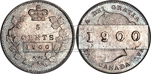 5 cents 1900 - Oval Narrow 0