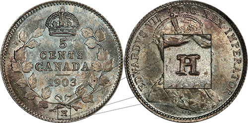 5 cents 1903 - Large over Small H