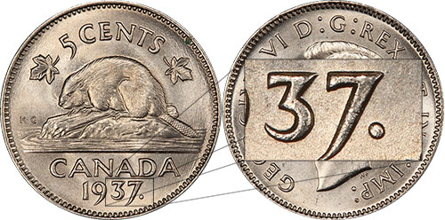 5 cents 1937 - Dot