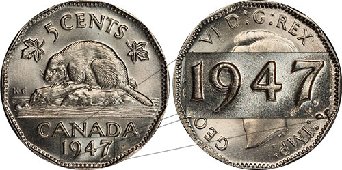 5 cents 1947 - Dot