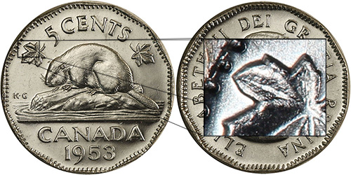 5 cents 1953 - Near Leaf