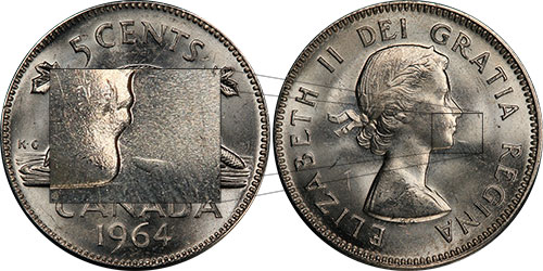 5 cents 1964 - Reine sifflante