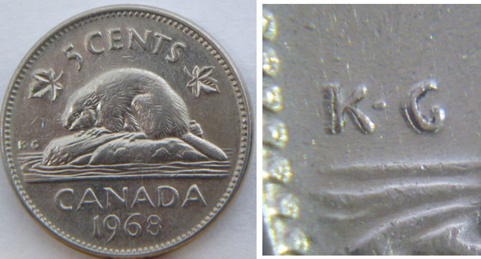 Canada 1968 Five Cent UNC BU MS Nickel Roll of 40 Coins!! 