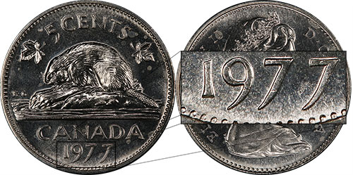 5 cents 1977 - low 7 - Canada