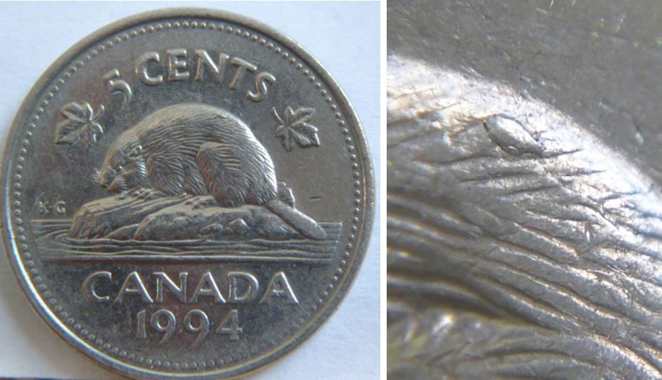 1994 CANADA 5 CENTS PROOF-LIKE COIN 