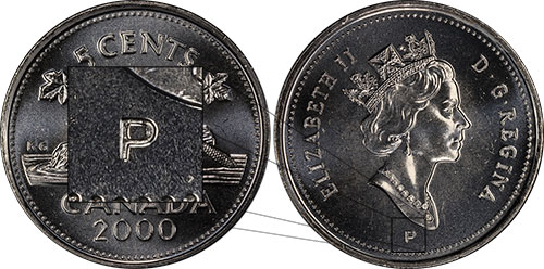 5 cents 2000 P Canada