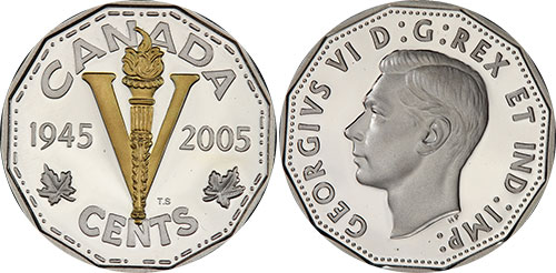 5 cents 1998 - Argent Victoire Plaquée or