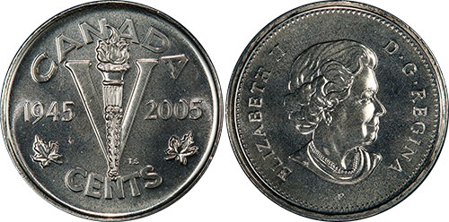 5 cents 2005 Victory VE Day Canada