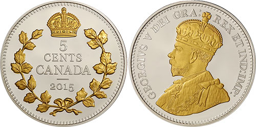 5 cents 1998 - Silver Crossed Maple Boughs
