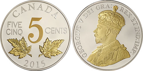 5 cents 1998 - Silver Two Maple Leaves
