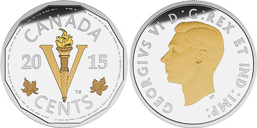 5 cents 1998 - Silver Victory Gold Plated