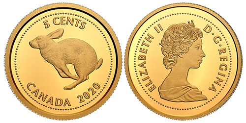 5 cents 2020 - Gold 1/10 oz