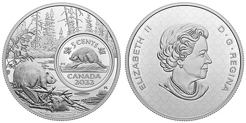 5 cents 2022 - Silver - Beaver