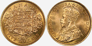 5 dollars 1912 Canada