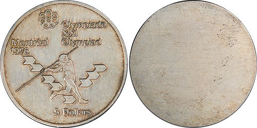 5 dollars 1976 Javelin Montreal Olympics Canada