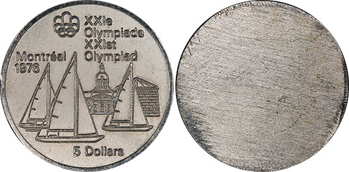 5 dollars 1976 Sailboats Montreal Olympics Canada