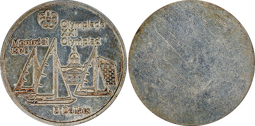 5 dollars 1976 Sailboats Montreal Olympics Canada