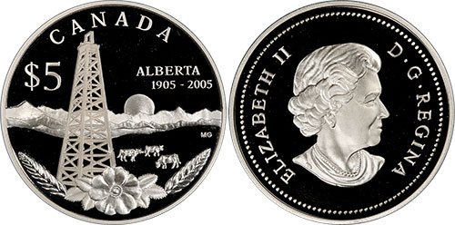 5 dollars 2005 Alberta Canada