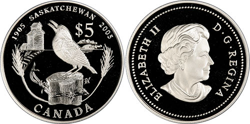 5 dollars 2005 Saskatchewan Canada