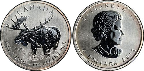 5 dollars 2012 Moose Canada