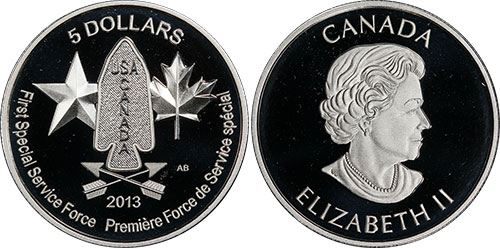 5 dollars 2013 Devil's Brigade Canada