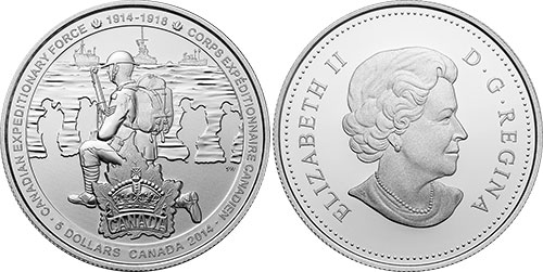 5 dollars 2014 Expeditionary Force Canada