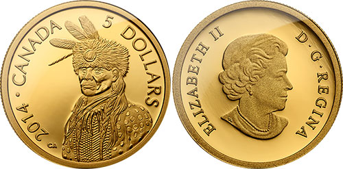 5 dollars 2014 Nanaboozhoo Gold Canada