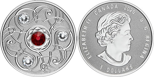 5 dollars 2020 January Birthstone Canada