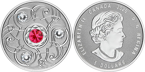 5 dollars 2020 July Birthstone Canada