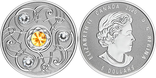 5 dollars 2020 November Birthstone Canada