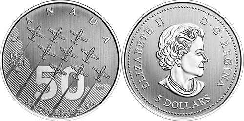5 dollars 2021 Snowbirds Canada