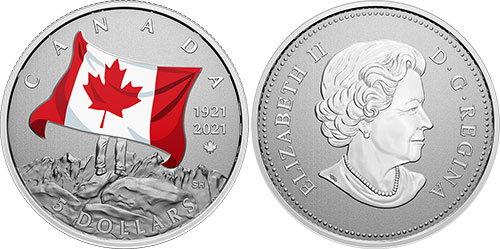 5 dollars 2022 Flag Canada
