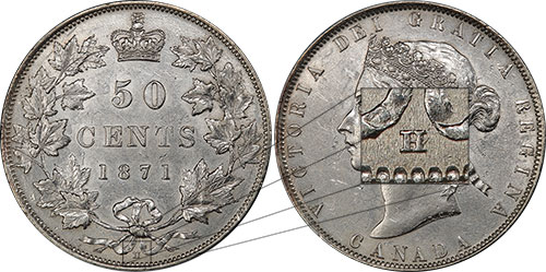 50 cents 1871 - H