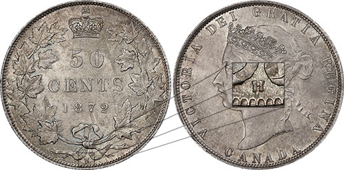 50 cents 1872 - H