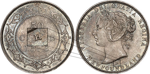 50 cents 1876 Newfoundland