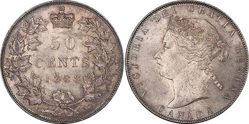 50 cents 1889 - Obverse 3