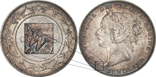 50 cents 1899 Large W Newfoundland