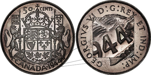 50 cents 1944 Far 4 Canada