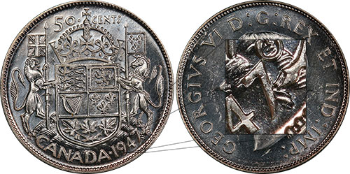 50 cents 1947 Straight 7 Canada