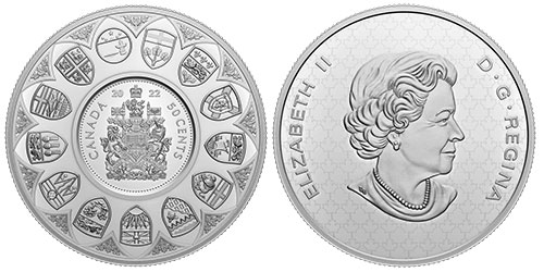 50 cents 2022 5 Oz Silver Canada