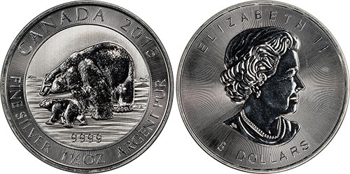8 dollars 2015 Polar Bear Canada