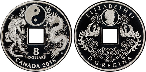 8 dollars 2016 Yin and Yang Canada
