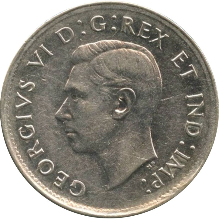 EF-40 - 25 cents 1937 to 1952 - George VI