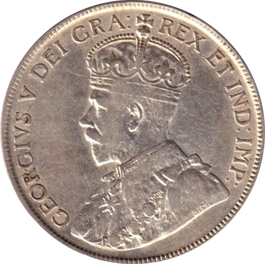 VF-20 - 50 cents 1911 to 1936 - George V