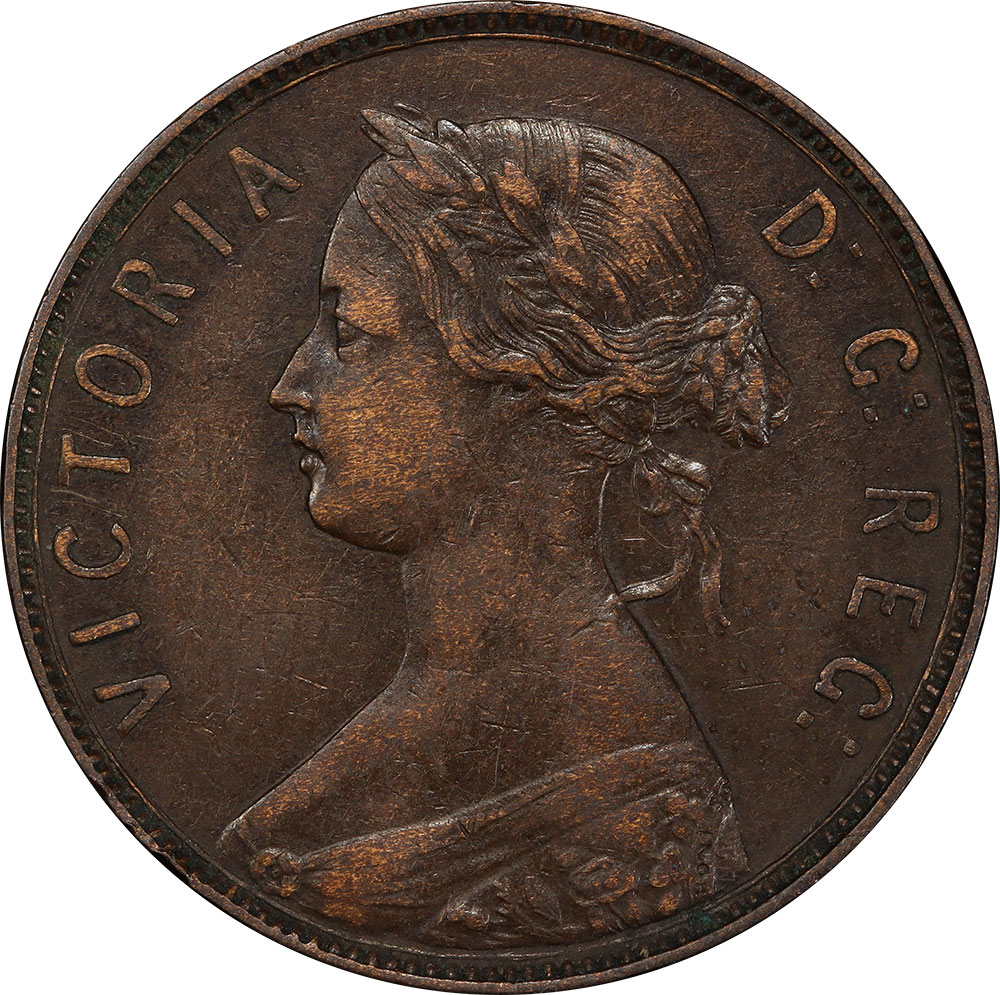 EF-40 - 1 cent 1865 to 1896 - Newfoundland - Victoria