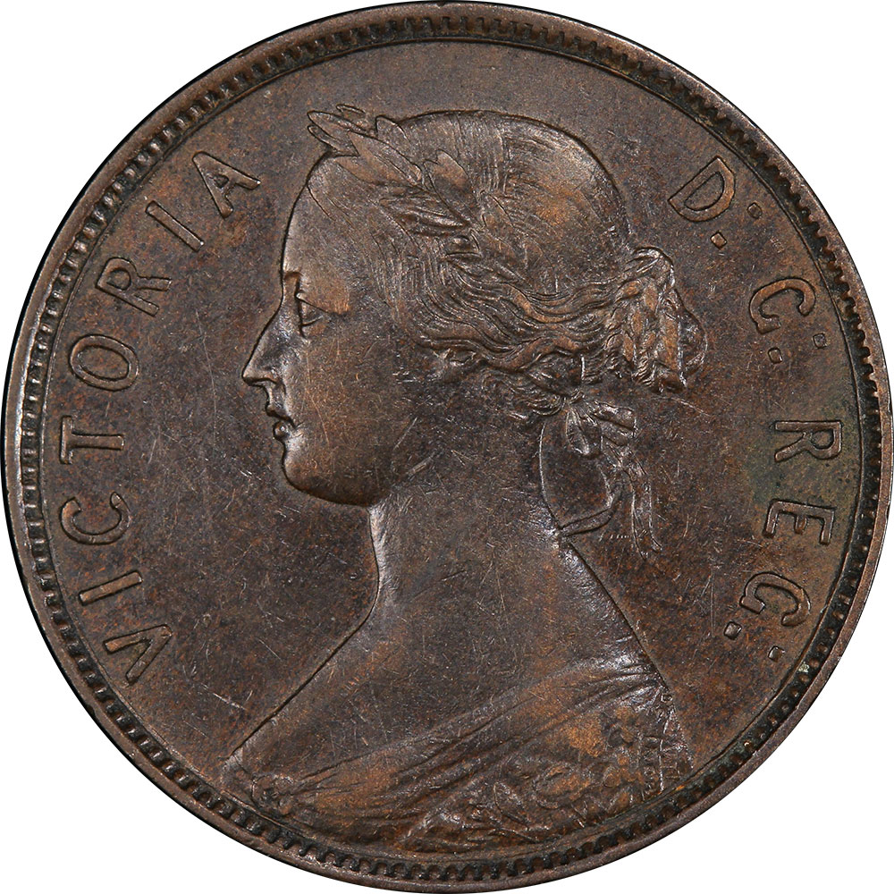 EF-40 - 1 cent 1865 to 1896 - Newfoundland - Victoria