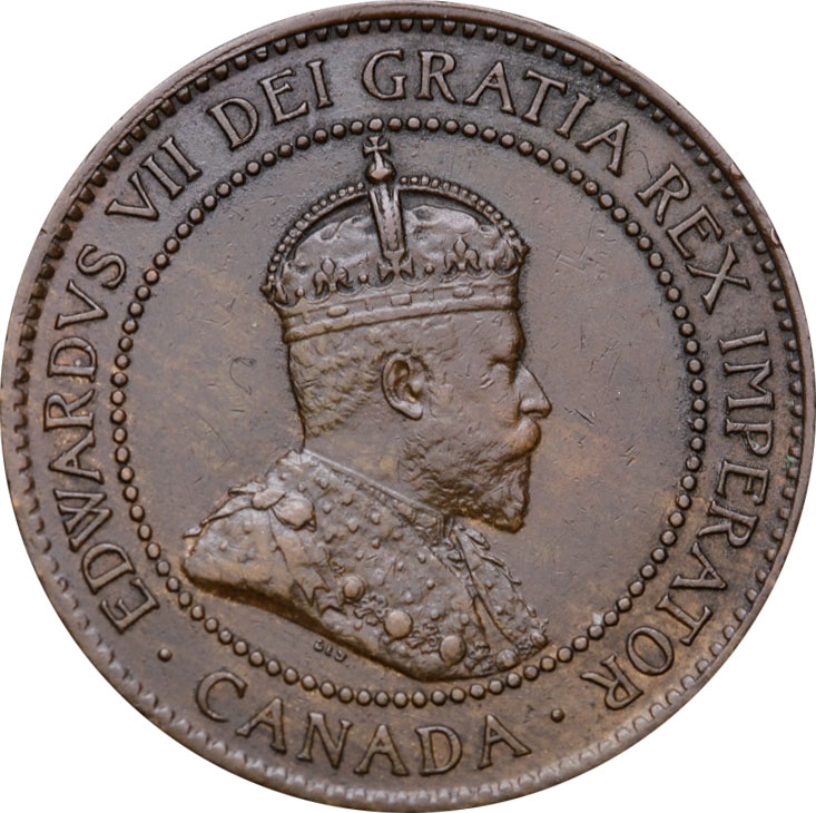 AU-50 - 1 cent 1902 to 1910 - Edward VII