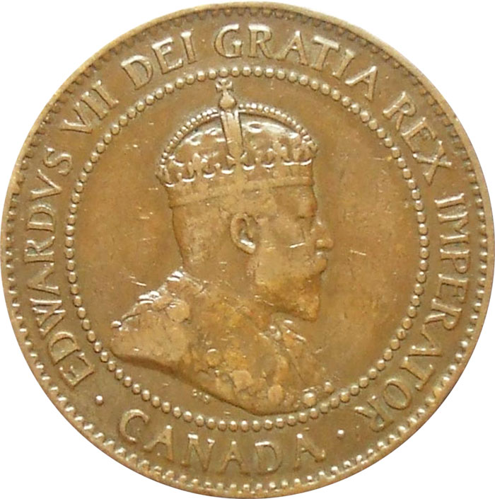 VG-8 - 1 cent 1902 to 1910 - Edward VII