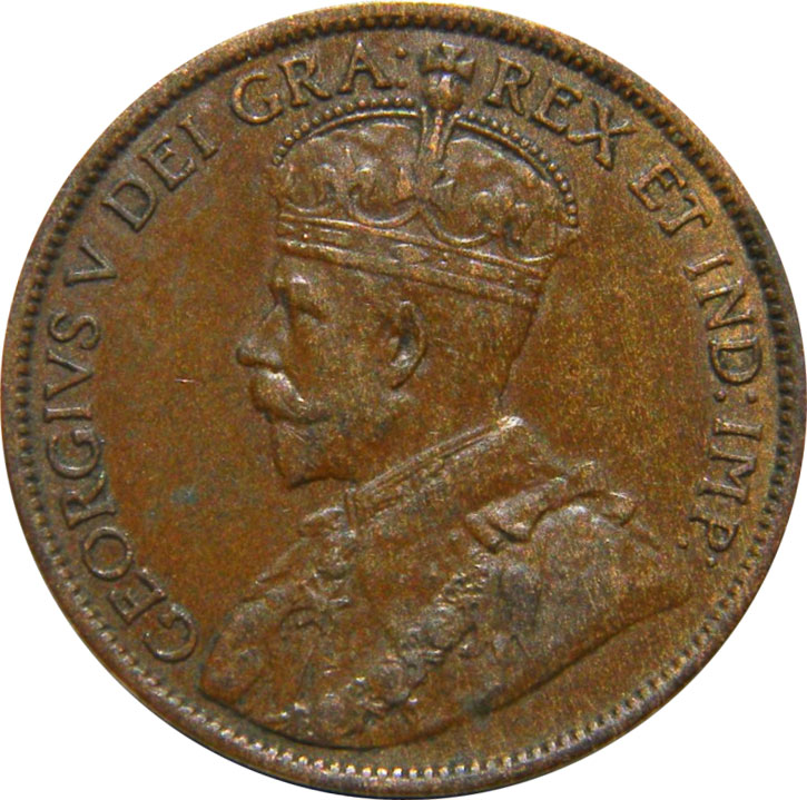 VF-20 - 1 cent 1911 to 1920 - George V